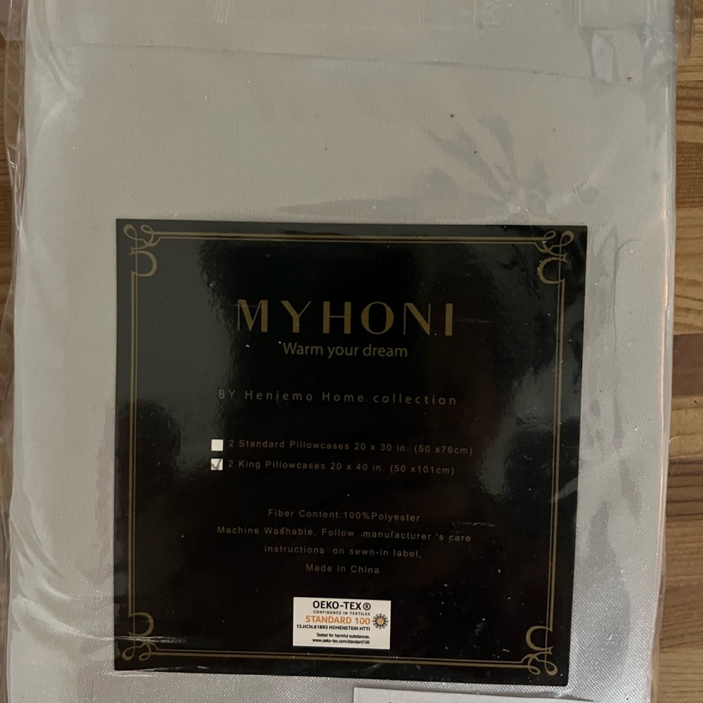 My Honi Warm Your Dream Luxury Satin Pillowcases 2 King Pillowcases 20x40 In